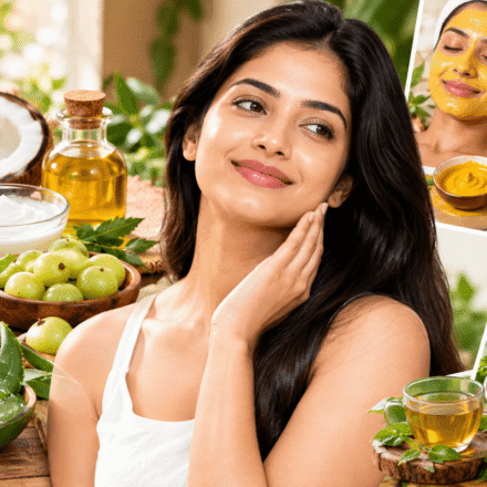 Ayurvedic Beauty and Wellness Collage